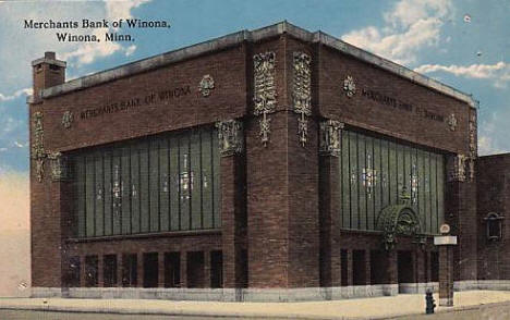 Merchants Bank, Winona Minnesota, 1910's