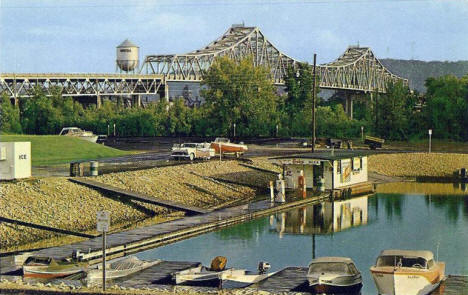 Mississippi River Bridge, Winona Minnesota, 1950's