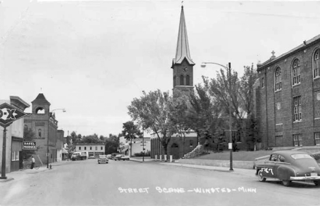 Street scene, Winsted Minnesota, 1950's