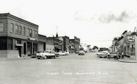 Street Scene, Winthrop Minnesota, 1950's