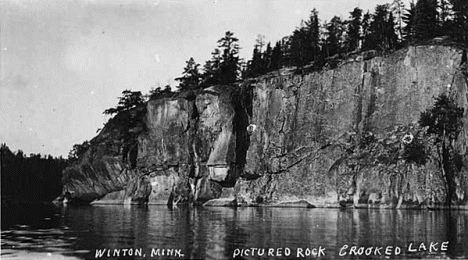 Picture Rock on Crooked Lake near Winton Minnesota, 1915
