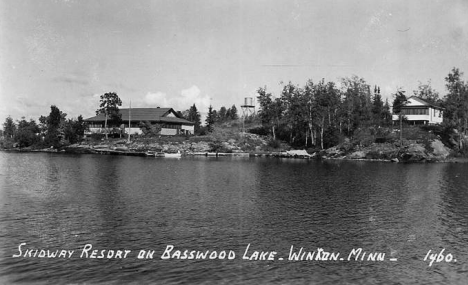 Skidway Resort on Basswood Lake, Winton Minnesota, 1940's
