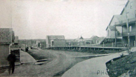 Street scene, Winton MN, 1911