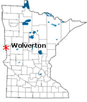 Location of Wolverton Minnesota