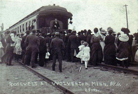 Roosevelt at Wolverton Minnesota, 1910