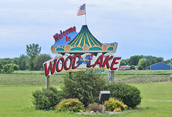 Wood Lake Minnesota welcome sign