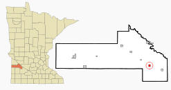 Location of Wood Lake, Minnesota
