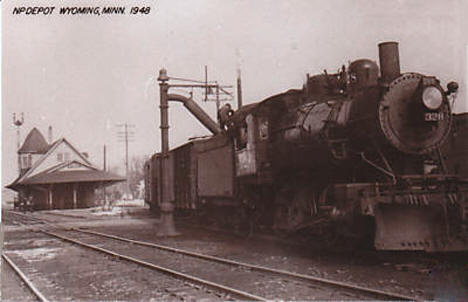 Northern Pacific Depot, Wyoming Minnesota, 1948