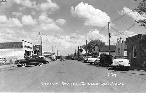 Street Scene, Zimmerman Minnesota, 1955