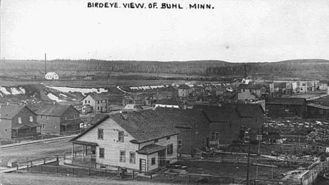Birdseye view of Buhl Minnesota, 1910