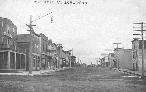 Business Street, Buhl Minnesota, 1910