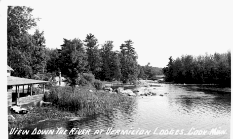 View down the river at Vermilion Lodges near Cook