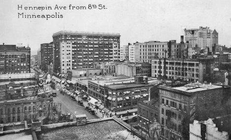 Hennepin Avenue from 8th Street, Minneapolis Minnesota, 1920's