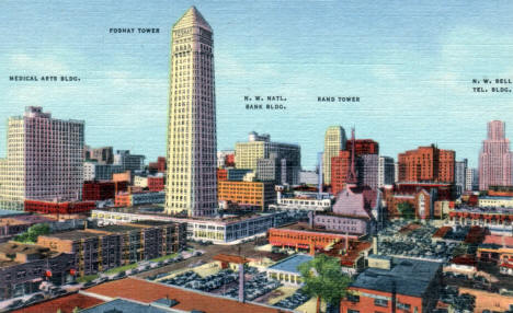 Downtown Skyline, Minneapolis Minnesota, 1935