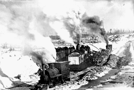 Surface stripping operation at Fayal Mine, Eveleth, Minnesota, 1898