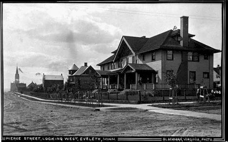 Pierce Street looking west, Eveleth, Minnesota, 1908