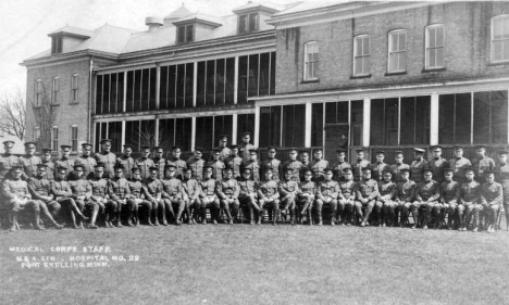 Medical Corps Staff at Hospital at Fort Snelling, 1910's