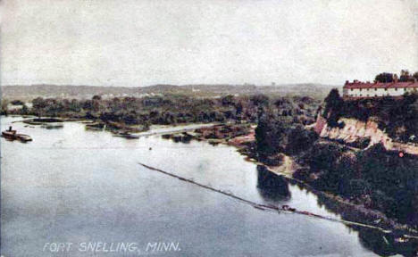 Mississippi River and Fort Snelling, 1908