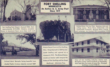 Multiple scenes, Fort Snelling, 1940's