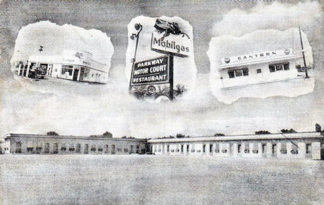 Parkway Motor Court and Canteen Restaurant, Minneapolis Minnesota, 1950's