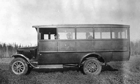School Bus, Bigfork Minnesota, 1920