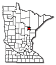 Map showing location of Ball Bluff Township Minnesota