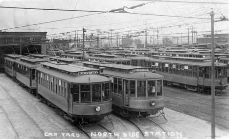 North Side Street Car Yards, Minneapolis Minnesota, early 1950's