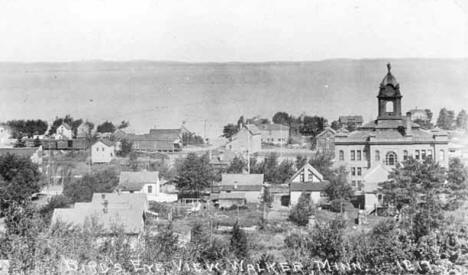 Bird's-eye view of Walker Minnesota, 1917