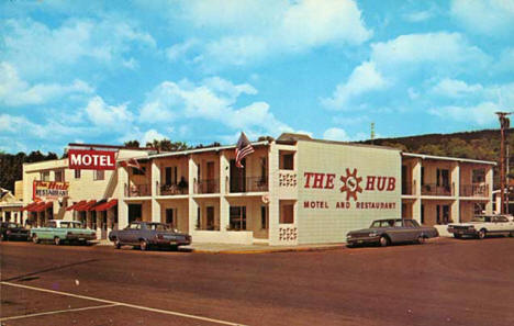 Hub Motel and Restaurant, Grand Marais Minnesota, 1965