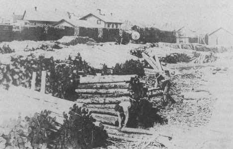 Stockyards Near the Depot at Swatara, 1920 Depot is in the background center