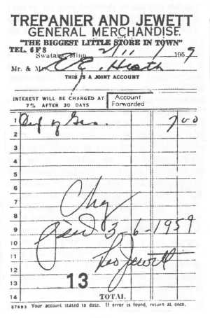 Trepanier and Jewett Receipt