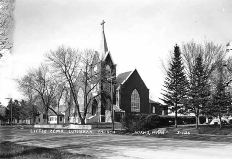 Little Cedar Lutheran Church, Adams Minnesota, 1955