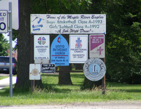Sign, Amboy Minnesota, 2014