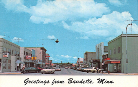 Main Street, Baudette Minnesota, 1970's