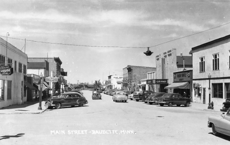 Main Street, Baudette Minnesota, 1952