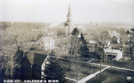 Birds eye view, Caledonia Minnesota, 1909