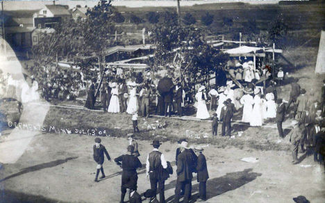 Independence Day celebration, Clements Minnesota, 1909