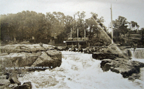 Scene at Dam, Cold Spring Minnesota, 1910's