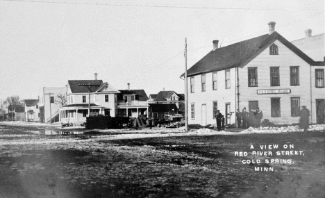 Red River Street, Cold Spring Minnesota, 1910's