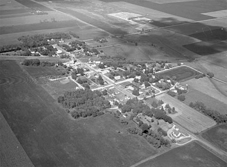 Aerial view, Dundee Minnesota, 1974