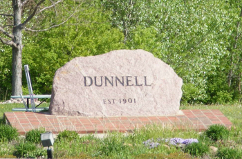 Welcome sign, Dunnell Minnesota