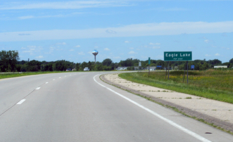 Population sign, Eagle Lake Minnesota, 2014