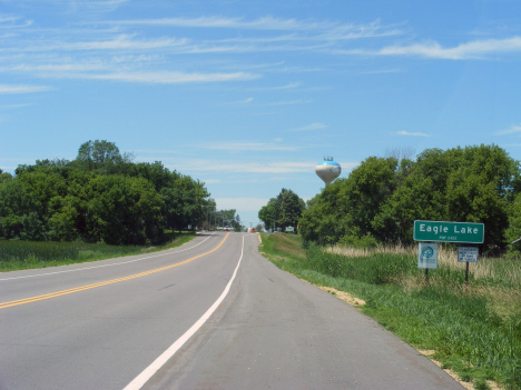 Population sign, Eagle Lake Minnesota, 2014