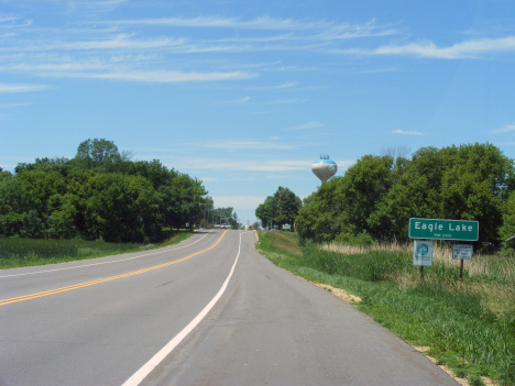 Population sign, Eagle Lake Minnesota, 2014