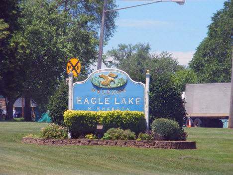 Welcome sign, Eagle Lake Minnesota