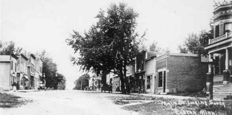 Main Street looking south, Easton Minnesota, 1910's