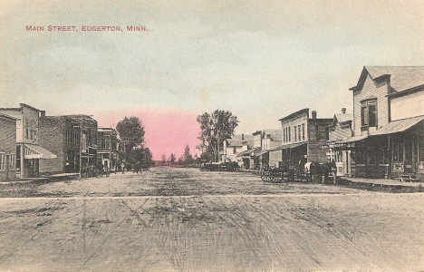Main Street, Edgerton Minnesota, 1910