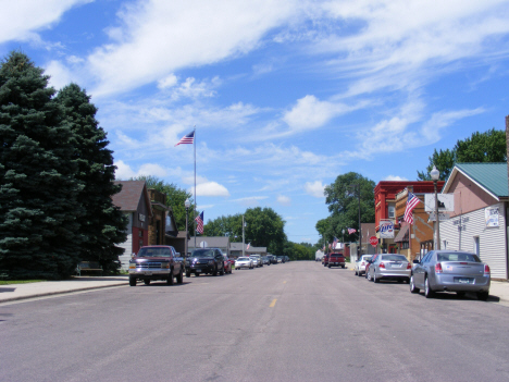 Street scene, Elysian Minnesota, 2014