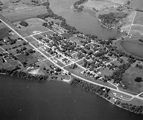Aerial view, Elysian Minnesota, 1971