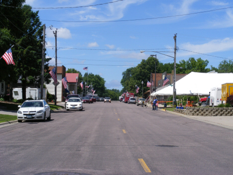 Street scene, Elysian Minnesota, 2014